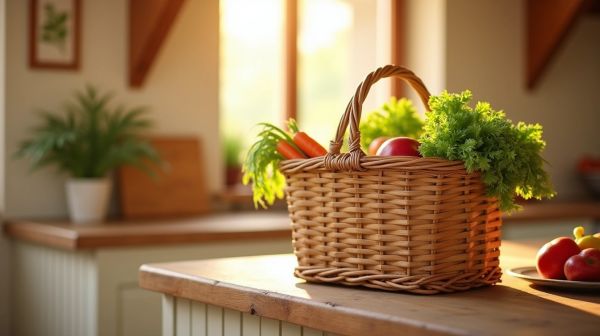 Le panier de marché est redevenu un objet du quotidien, et les linéaires suivent