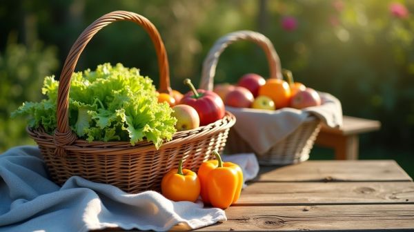 Le panier de marché est redevenu un objet du quotidien, et les linéaires suivent